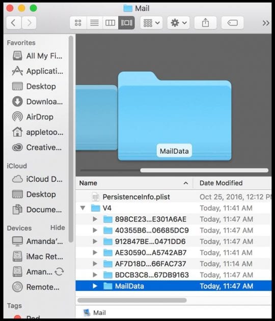 Mail folder mac